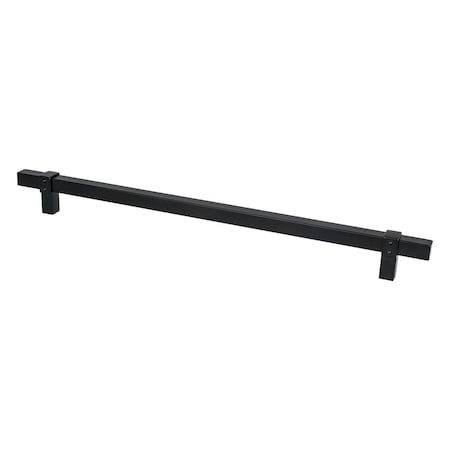 Berenson Hardware 12 in. Center to Center Rivet Rebel Cabinet Pull, Matte Black 5095-4055-P